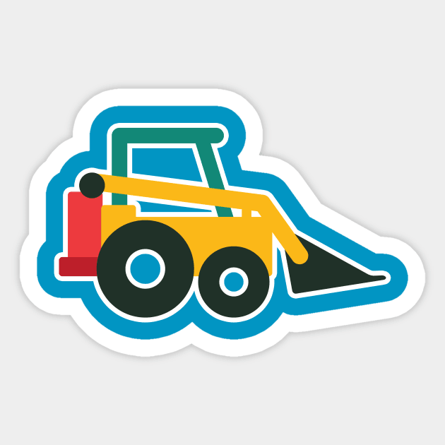 Bulldozer Truck Sticker by vladocar